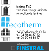 ECOTHERM Fenetres PVC, verandas, vitrages isolants, renovation de fenetres Malbuisson 74350 Copponex T 04.50.44.87.20