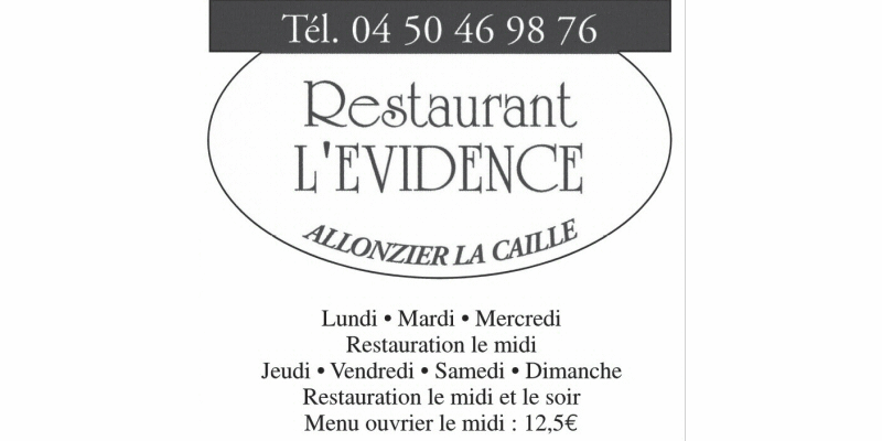 Restaurant Evidence - Allonzier